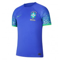 Camisa de Futebol Brasil Equipamento Secundário Mundo 2022 Manga Curta